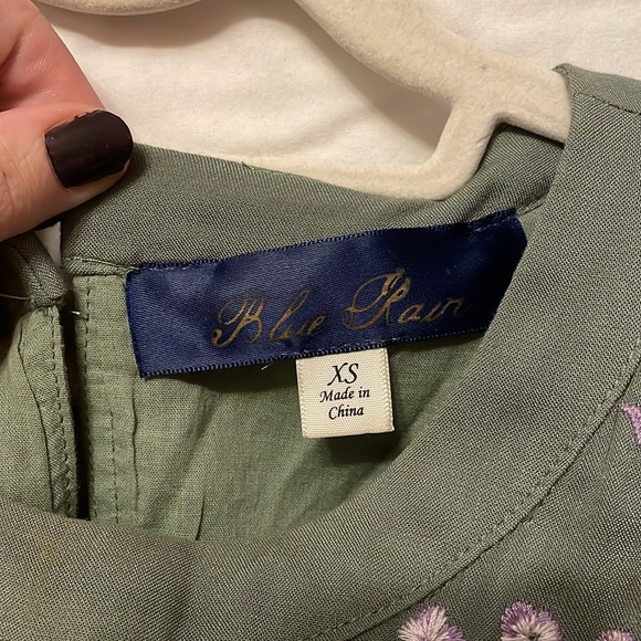 Green floral mini dress - Picture 3 of 3